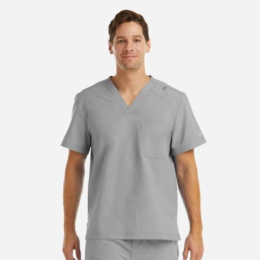 Men's chest pocket v-neck top | 5801 - image 11