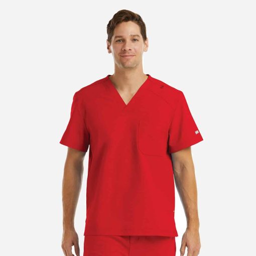 Men's chest pocket v-neck top | 5801 - image 12