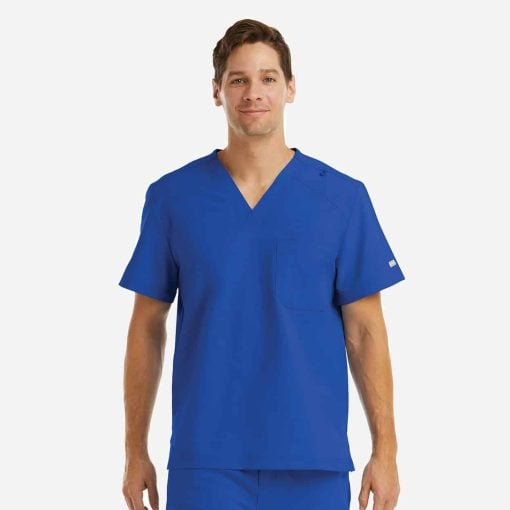 Men's chest pocket v-neck top | 5801 - image 13