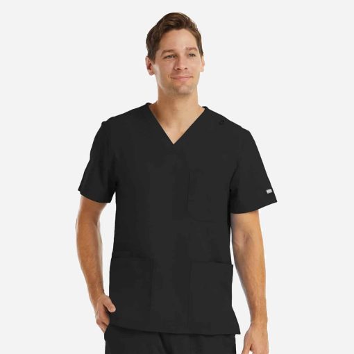 Men's 3-pocket v-neck top | 5802 - image 2
