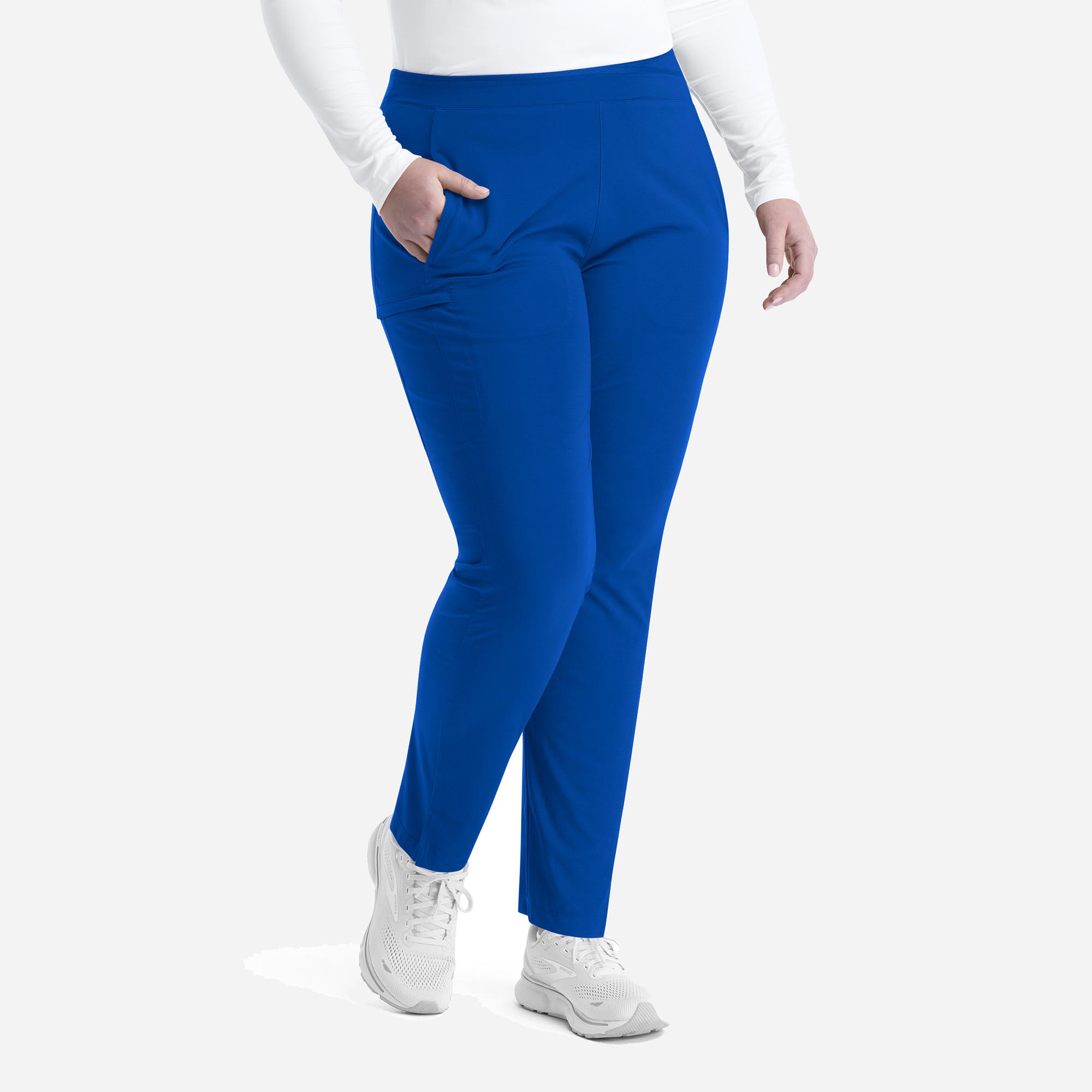 EVANS Plus Size Navy Blue Tapered Joggers