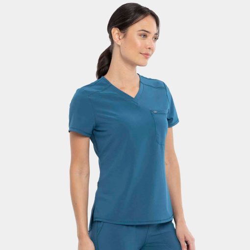 Tuckable v-neck top | cka690 - image 4