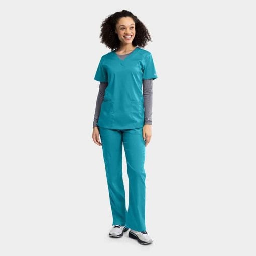 Women's full elastic waistband pant | 6801 - image 3