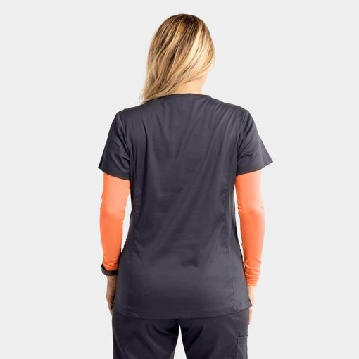 Women's mock wrap knit side top | 2803 - image 2
