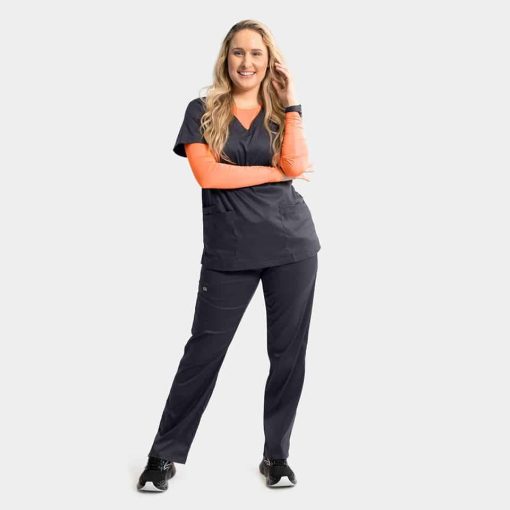 Women's mock wrap knit side top | 2803 - image 4