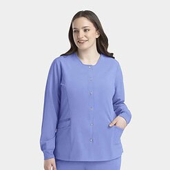 Women's Snap Jacket | 4811 - Ceil Blue, 4XL