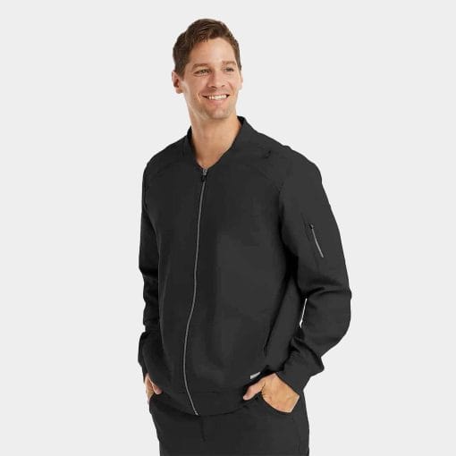 Men's front zip warm-up jacket | 5861 - image 2