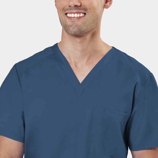 Men's mesh panel v-neck top | 2851 - image 18