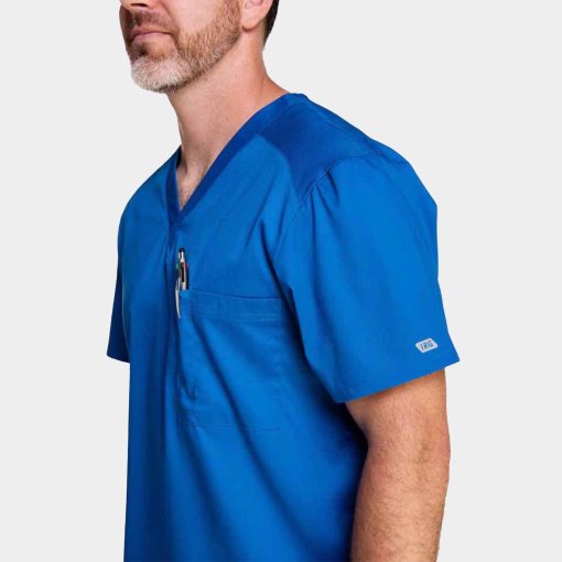 Men's mesh panel v-neck top | 2851 - image 9