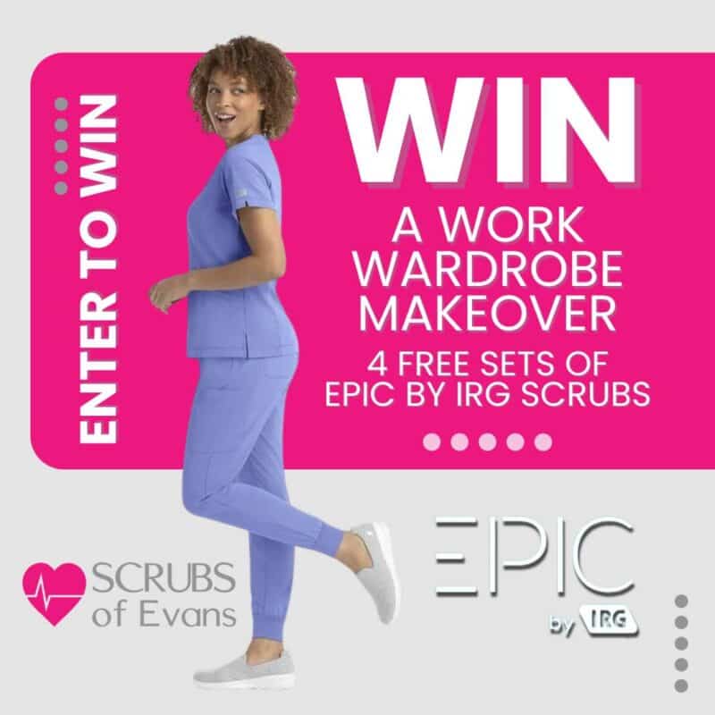 Healthcare Nurse Entering to Win Epic by IRG Scrubs Contest