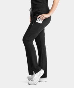 Epic by irg 9813 womensyogawaistbandflarepant black blk 05 irg scrubs