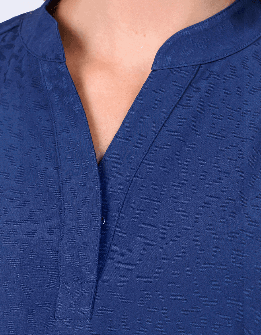 Ava therese jacquard v neck scrubs of evans