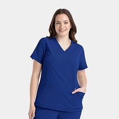 Women's V-Neck Top | 4801 - Galaxy Blue, XL