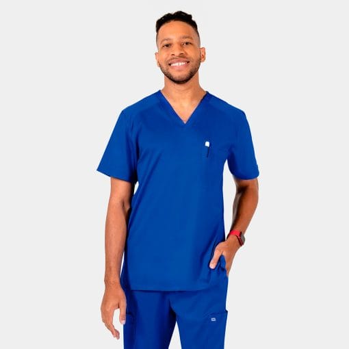 Men's mesh panel v-neck top | 2851