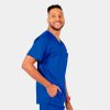 Edge by irg 2851 mensmeshpanelv necktop royalblue ryl 05 irg scrubs