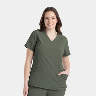 Epic by irg 4801 womensv necktop olivegreen olv 01 irg scrubs 800x800 1